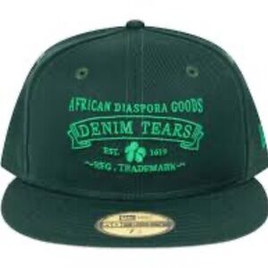 Denim Tears NWT ADG x New Era 59Fifty fitted hat in green. Size 7 1/2
